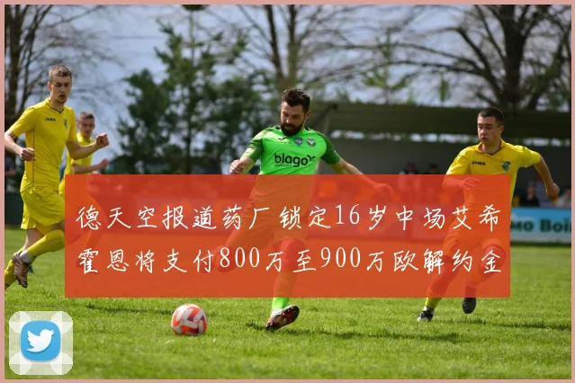 德天空报道药厂锁定16岁中场艾希霍恩将支付800万至900万欧解约金
